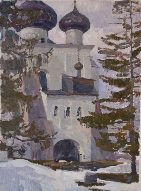 «Собор. Каргополь». Холст, масло. 47*35 см. 2024 г.