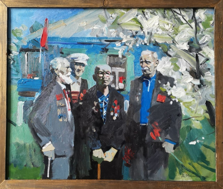 «Ветераны. День Победы». Холст, масло. 50*60 см. 2016 г.